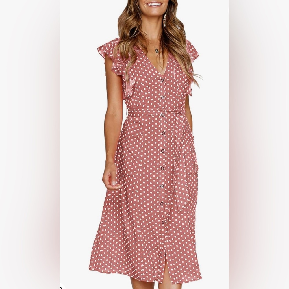 Lovely Boho Polka Dot Dress